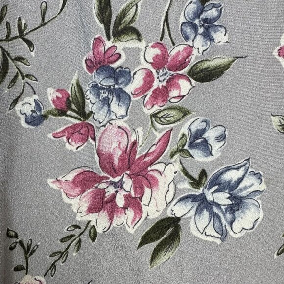 Talbots Women 14 Pure Silk Maxi Skirt Floral Lined Back Zip 90s Y2K Cottagecore - Picture 5 of 10